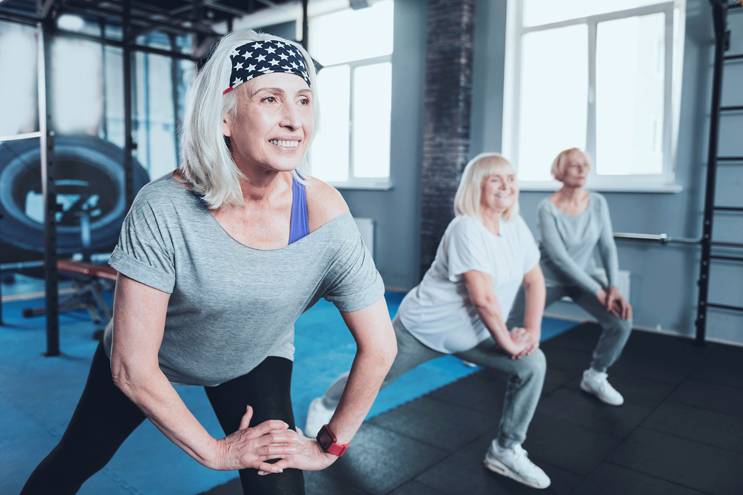 Image of Three Women in Exercise Class